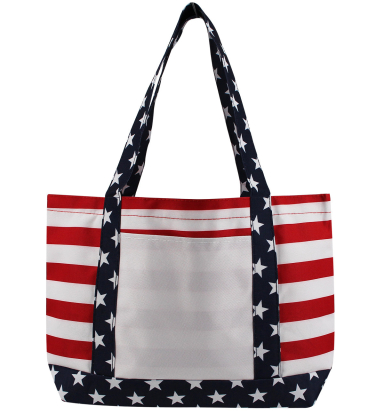 Liberty Bags OAD5052 OAD Americana Boat Tote in Red/ white/ blue front view