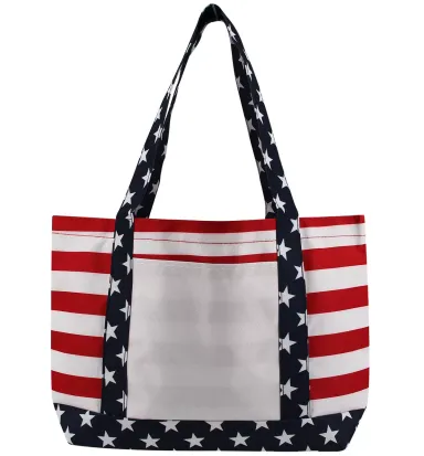 Liberty Bags OAD5052 OAD Americana Boat Tote RED/ WHITE/ BLUE front view