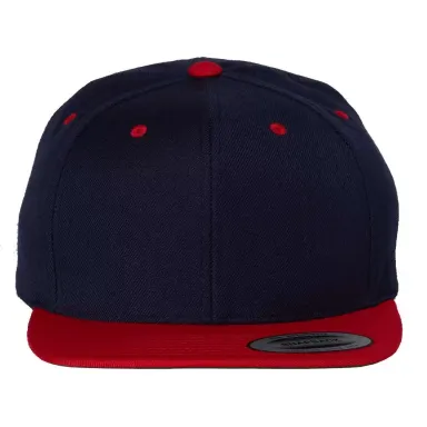 Yupoong-Flex Fit 6089M Adult 6-Panel Structured Fl NAVY/ RED front view