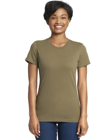 Next Level 3900 Boyfriend Tee  in Military green front view