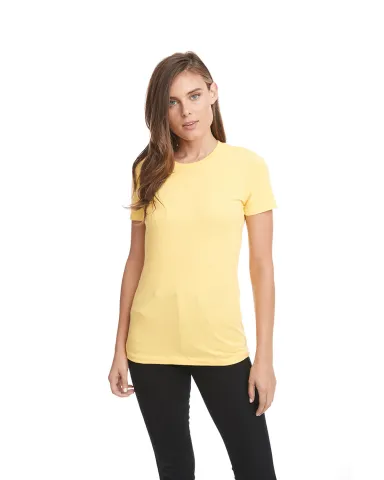 Next Level 3900 Boyfriend Tee  in Vibrant yellow front view