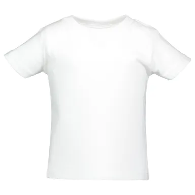 Rabbit Skins 3401 Infant Cotton Jersey T-Shirt in White front view