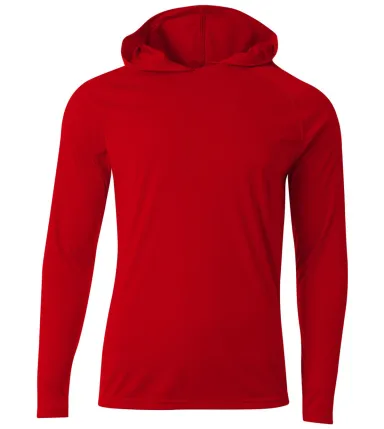 A4 Apparel N3409 Men's Cooling Performance Long-Sl in Scarlet front view