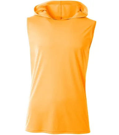 A4 Apparel N3410 Men's Cooling Performance Sleevel in Safety orange front view