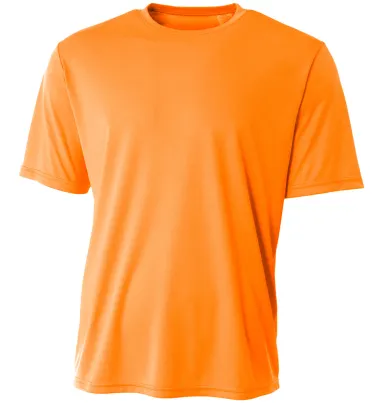 A4 Apparel NB3402 Youth Sprint Performance T-Shirt in Safety orange front view