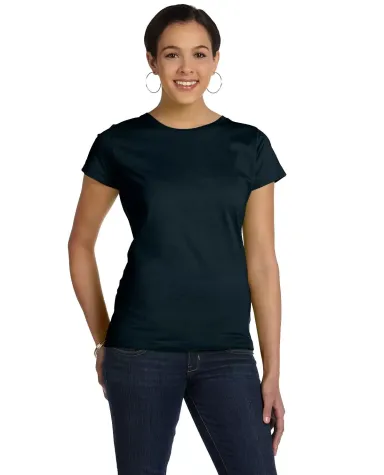 LA T 3516 Ladies' Fine Jersey T-Shirt BLACK front view