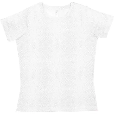 LA T 3516 Ladies' Fine Jersey T-Shirt WHITE REPTILE front view