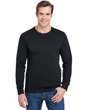 Gildan HF000 Hammer Adult Crewneck Sweatshirt in Black front view