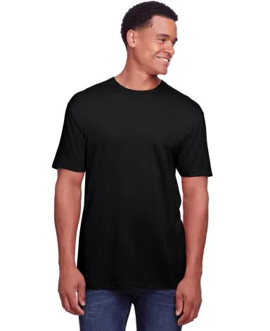 Gildan 67000 Men's Softstyle CVC T-Shirt in Pitch black front view