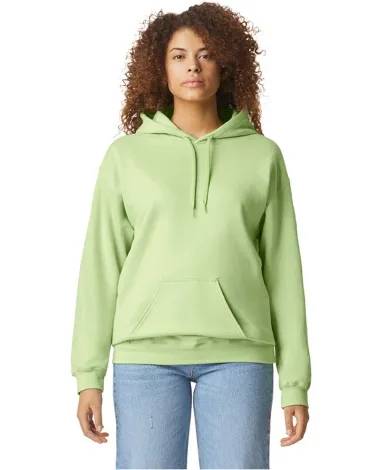 Gildan SF500 Adult Softstyle® Fleece Pullover Hoo in Pistachio front view