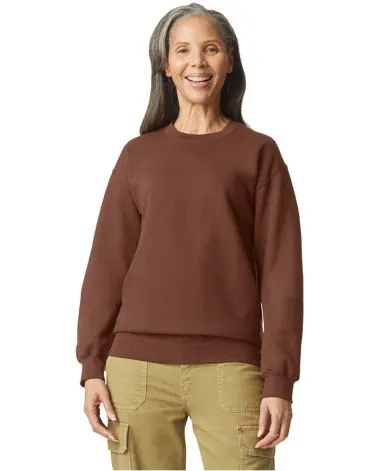 Gildan SF000 Adult Softstyle® Fleece Crew Sweatsh in Cocoa front view