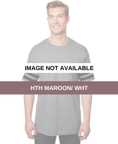 Gildan 5000VT Heavy Cotton Adult Victory T-shirt HTH MAROON/ WHT front view