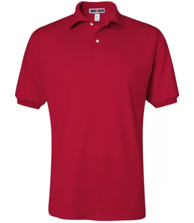 Jerzees 437MSR Adult SpotShield™ Jersey Polo TRUE RED front view