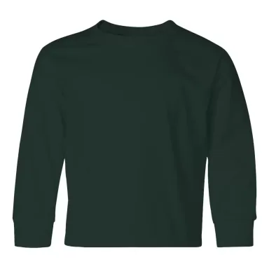 Jerzees 29BLR Youth DRI-POWER® ACTIVE Long-Sleeve FOREST GREEN front view