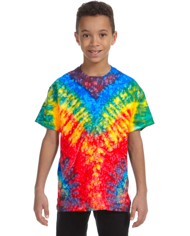 Tie-Dye CD100Y Youth 5.4 oz. 100% Cotton T-Shirt WOODSTOCK front view