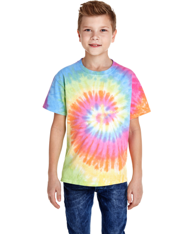 Tie-Dye CD100Y Youth 5.4 oz. 100% Cotton T-Shirt ETERNITY front view