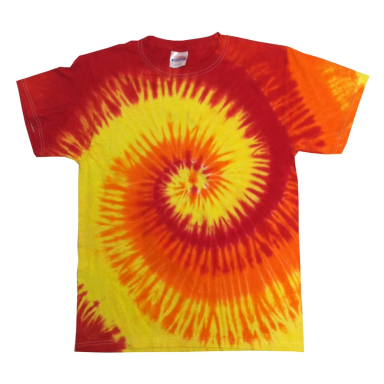 Tie-Dye CD100Y Youth 5.4 oz. 100% Cotton T-Shirt BLAZE front view