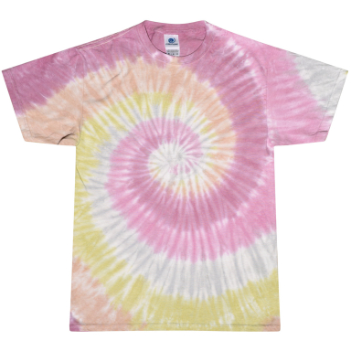 Tie-Dye CD100Y Youth 5.4 oz. 100% Cotton T-Shirt DESERT ROSE front view
