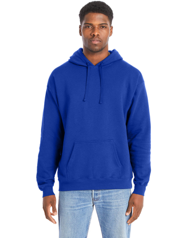 Hanes RS170 Adult Perfect Sweats Pullover Hooded S in Deep royal front view