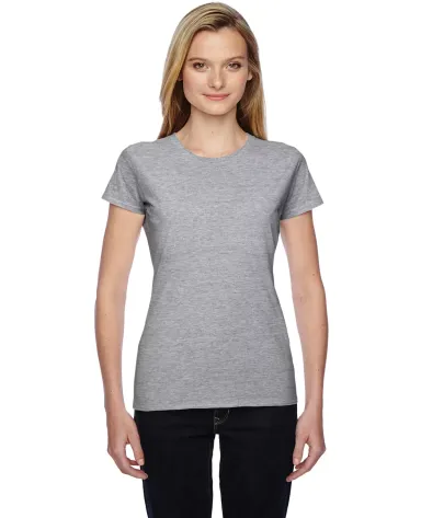Fruit of the Loom SFJR Ladies' 4.7 oz. Sofspun® J ATHLETIC HEATHER front view