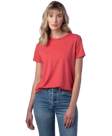 Alternative Apparel 4450HM Ladies' Modal Tri-Blend in Faded red front view