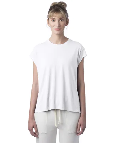 Alternative Apparel 4461HM Ladies' Modal Tri-Blend in White front view