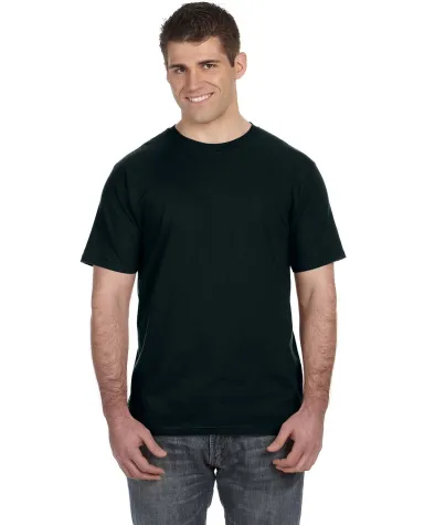 Gildan 980 Lightweight T-Shirt in Black front view