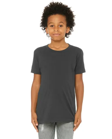 Bella + Canvas 3001Y Youth Jersey T-Shirt DARK GREY front view