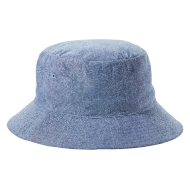 Big Accessories BA676 Crusher Bucket Hat in Blue chambray front view