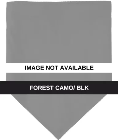 Big Accessories BA005 Fleece Lined Bandana FOREST CAMO/ BLK front view