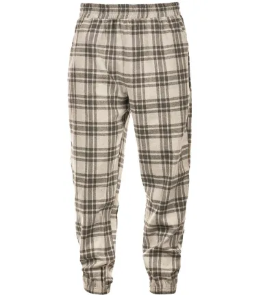 Burnside Clothing 8810 Unisex Flannel Jogger in Grey/ steel front view