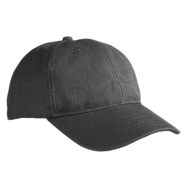 econscious EC7091 Washed Hemp Unstructured Basebal in Charcoal front view