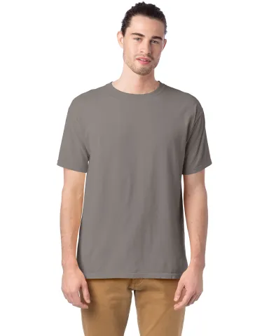 Hanes GDH100 Men's Garment-Dyed T-Shirt in Concrete front view