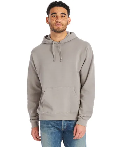 Hanes GDH450 Unisex Pullover Hooded Sweatshirt in Concrete front view