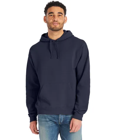 Hanes GDH450 Unisex Pullover Hooded Sweatshirt in Anchor slate front view