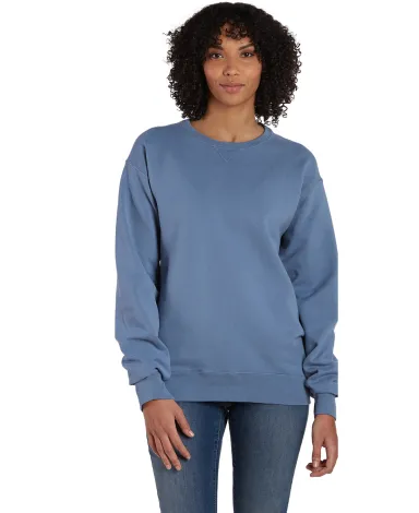 Hanes GDH400 Unisex Crew Sweatshirt in Saltwater front view