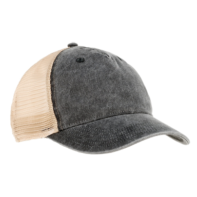 Authentic Pigment AP1924 Pigment Dyed 5-Panel Truc in Black/ khaki front view