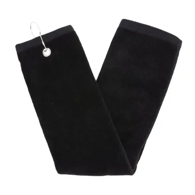 Carmel Towel Company C162523TGH Trifold Golf Towel in Black front view