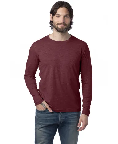 Alternative Apparel 1170CV Unisex Long-Sleeve Go-T in Heather currant front view