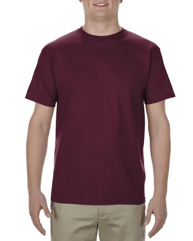 American Apparel 1701 Adult 5.5 oz., 100% Soft Spu in Burgundy front view