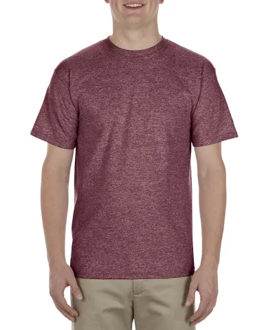 American Apparel 1701 Adult 5.5 oz., 100% Soft Spu in Heather burgundy front view