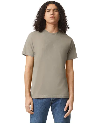 American Apparel 2001CVC Unisex CVC T-Shirt in Heather khaki front view