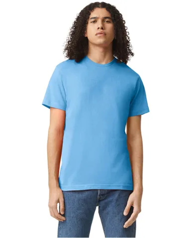 American Apparel 2001CVC Unisex CVC T-Shirt in Heather lt blue front view