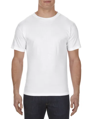 American Apparel 1301 Unisex Heavyweight Cotton T- in White front view