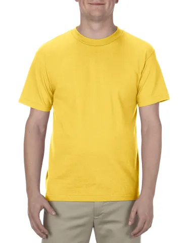 American Apparel 1301 Unisex Heavyweight Cotton T- in Yellow front view