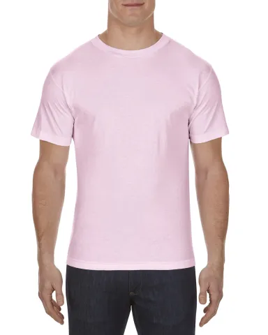American Apparel 1301 Unisex Heavyweight Cotton T- in Pink front view