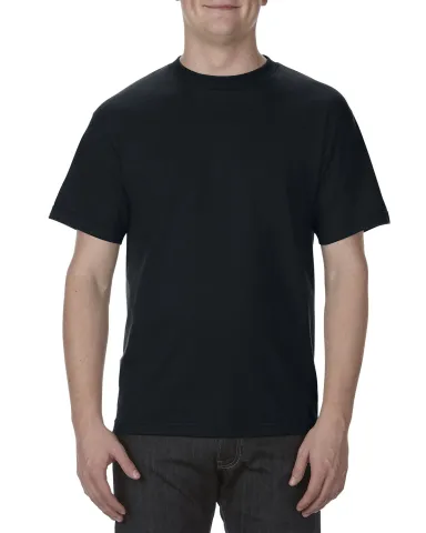 American Apparel 1301 Unisex Heavyweight Cotton T- in Black front view