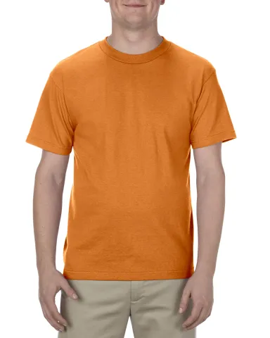 American Apparel 1301 Unisex Heavyweight Cotton T- in Orange front view