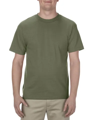 American Apparel 1301 Unisex Heavyweight Cotton T- in Military green front view