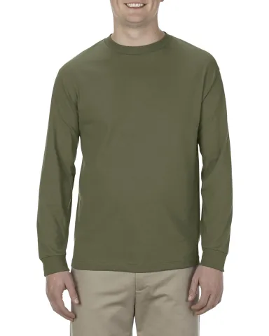 American Apparel 1304 Adult Long-sleeve T-shirt in Military green front view